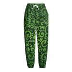 Green Irish Saint Patrick's Day Print Fleece Lined Knit Pants
