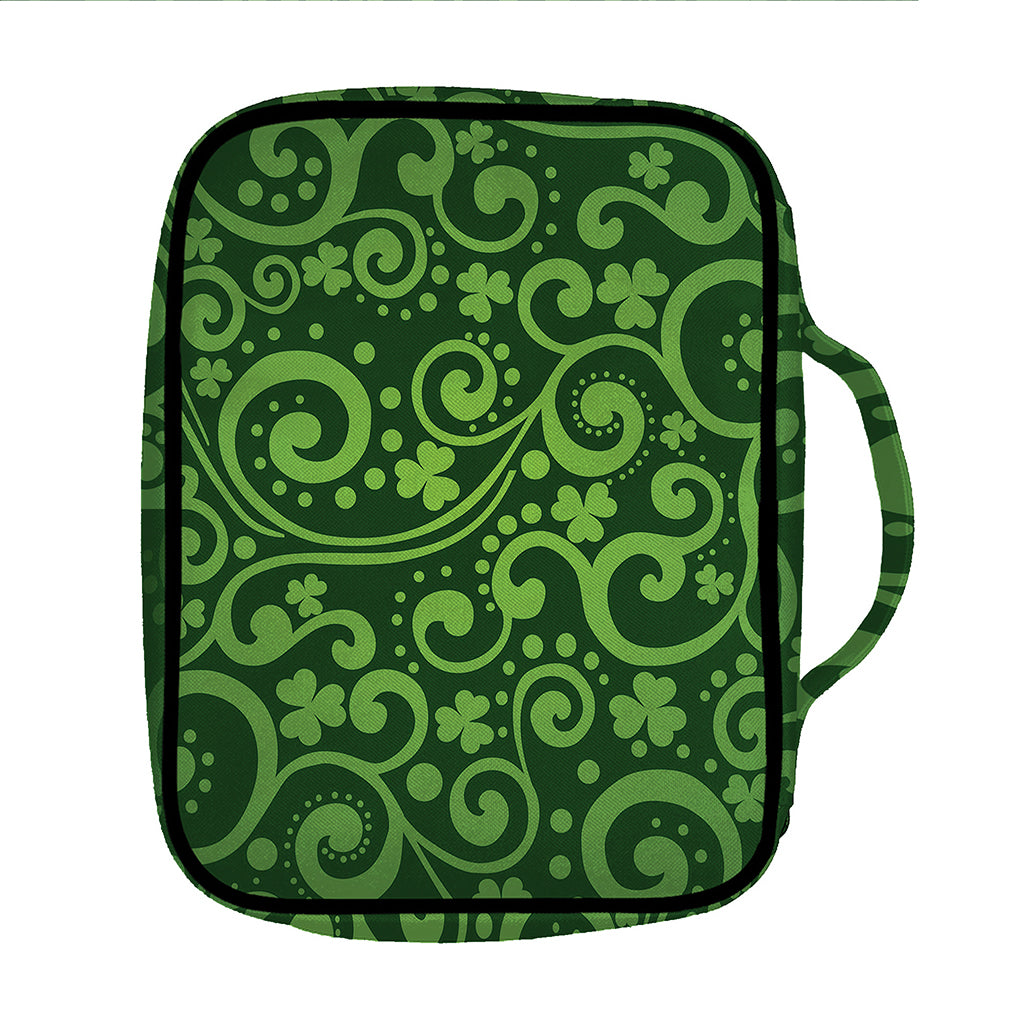 Green Irish Saint Patrick's Day Print Front Pocket Bible Bag