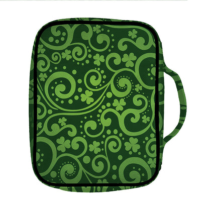 Green Irish Saint Patrick's Day Print Front Pocket Bible Bag