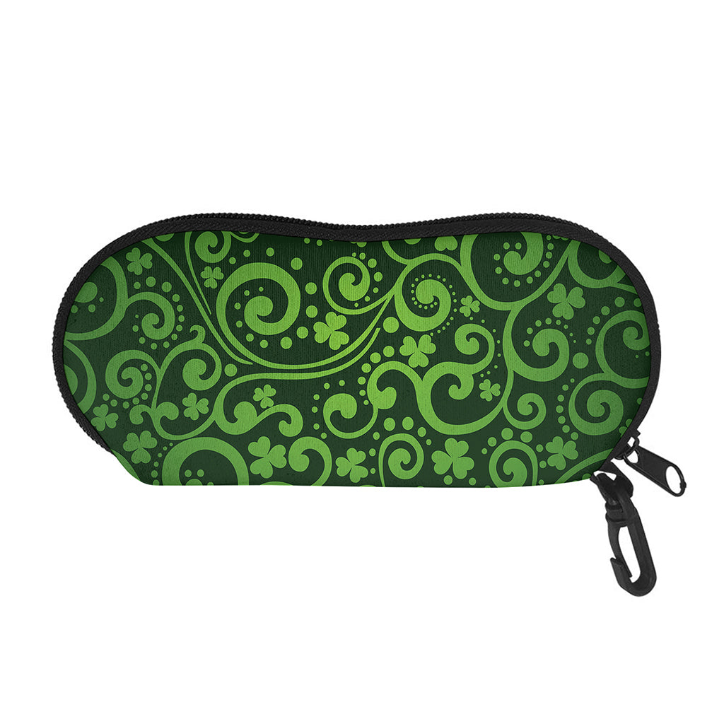 Green Irish Saint Patrick's Day Print Glasses Case