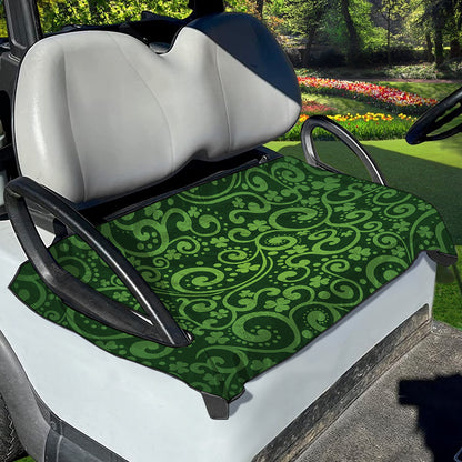 Green Irish Saint Patrick's Day Print Golf Cart Seat Cover