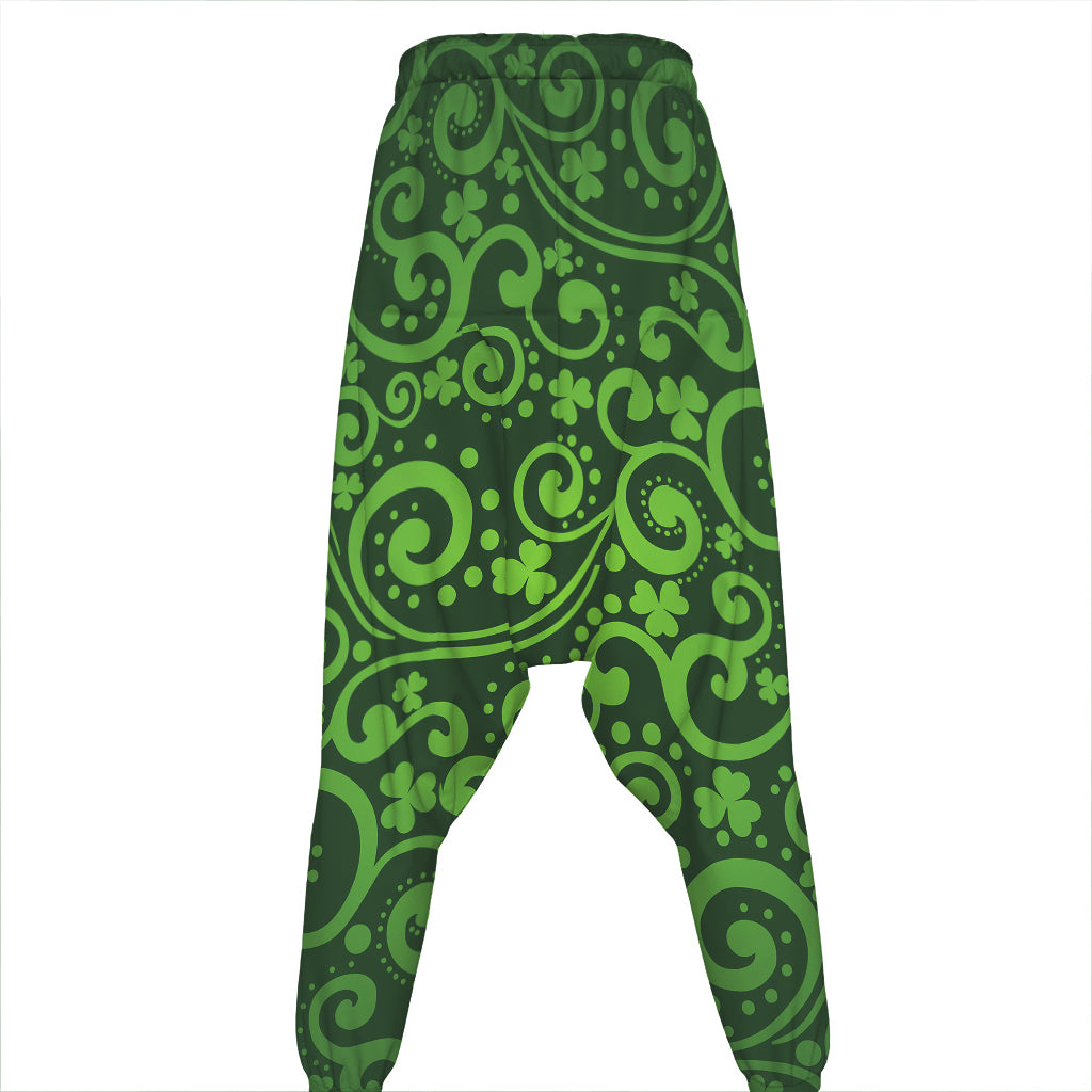 Green Irish Saint Patrick's Day Print Hammer Pants