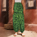 Green Irish Saint Patrick's Day Print Harem Pants
