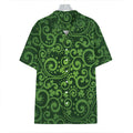Green Irish Saint Patrick's Day Print Hawaiian Shirt