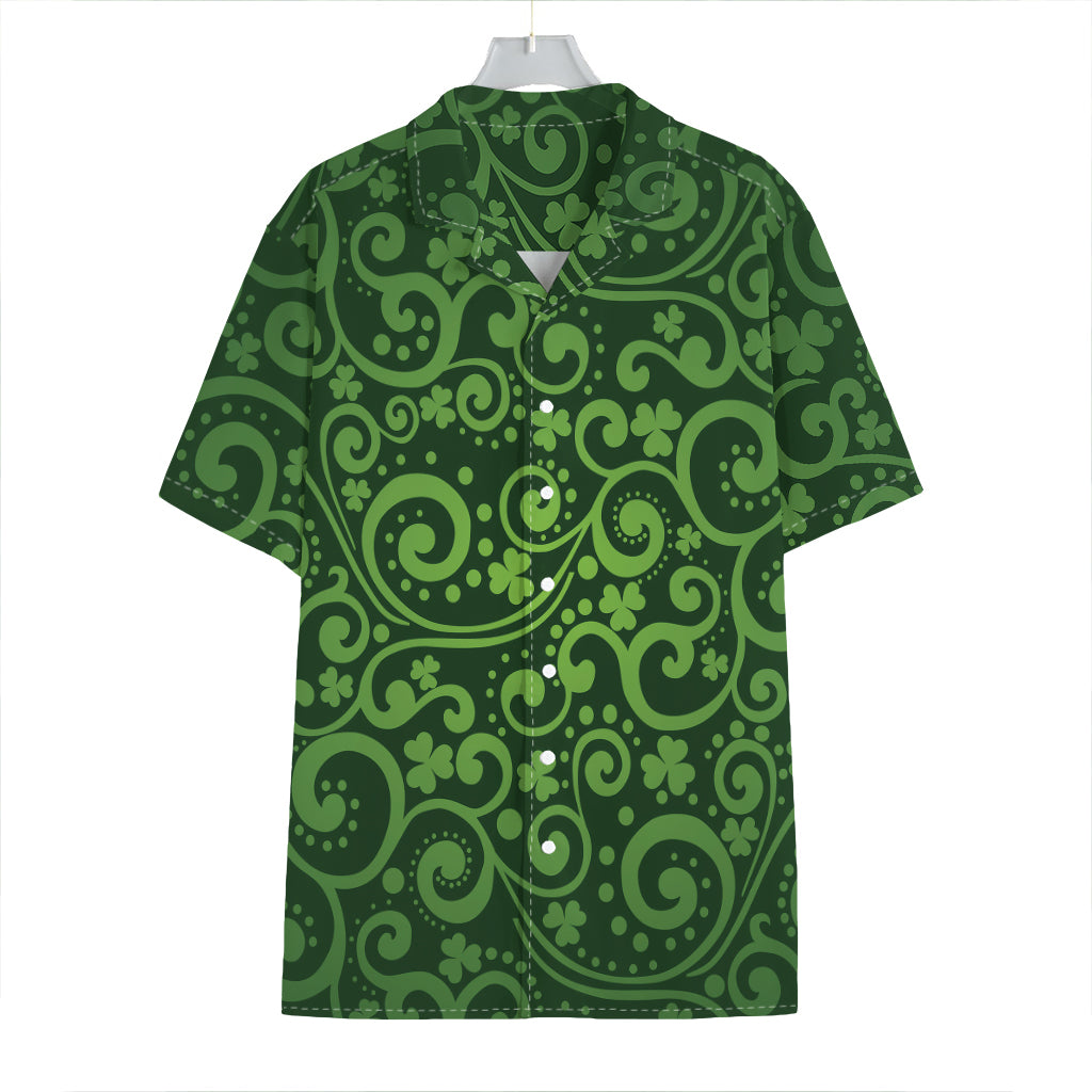 Green Irish Saint Patrick's Day Print Hawaiian Shirt