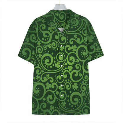 Green Irish Saint Patrick's Day Print Hawaiian Shirt