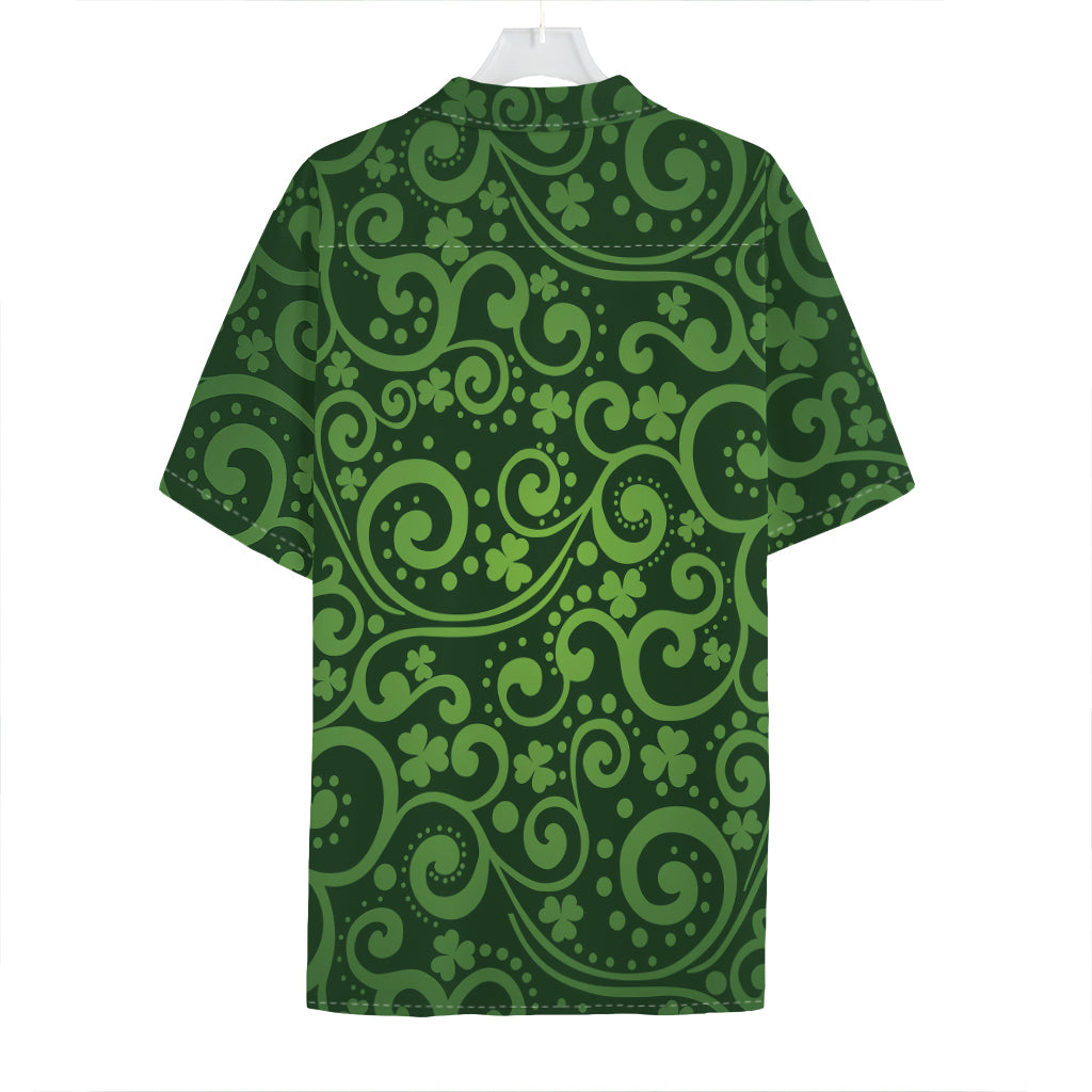 Green Irish Saint Patrick's Day Print Hawaiian Shirt