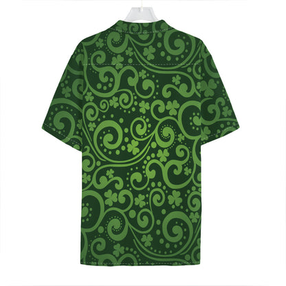 Green Irish Saint Patrick's Day Print Hawaiian Shirt