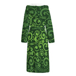 Green Irish Saint Patrick's Day Print Hooded Bathrobe