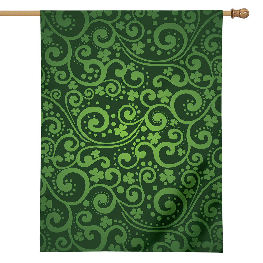 Green Irish Saint Patrick's Day Print House Flag