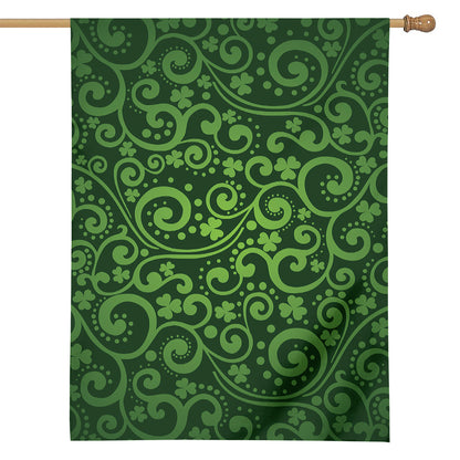 Green Irish Saint Patrick's Day Print House Flag
