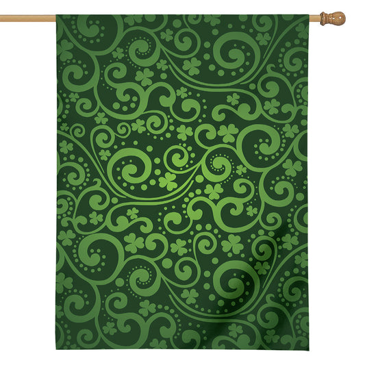 Green Irish Saint Patrick's Day Print House Flag