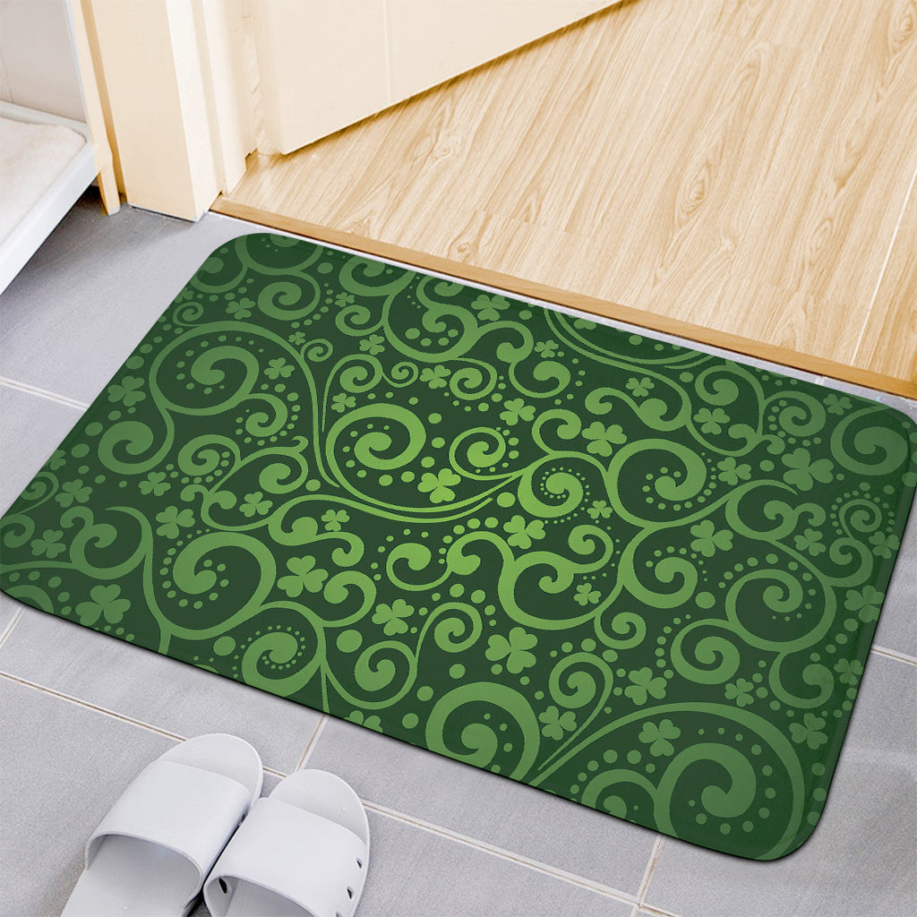 Green Irish Saint Patrick's Day Print Indoor Door Mat