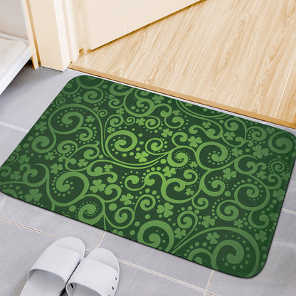 Green Irish Saint Patrick's Day Print Indoor Door Mat