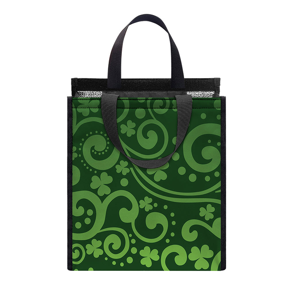 Green Irish Saint Patrick's Day Print Insulated Lunch Tote