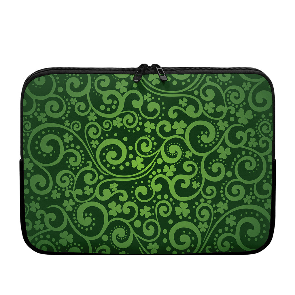 Green Irish Saint Patrick's Day Print Laptop Sleeve