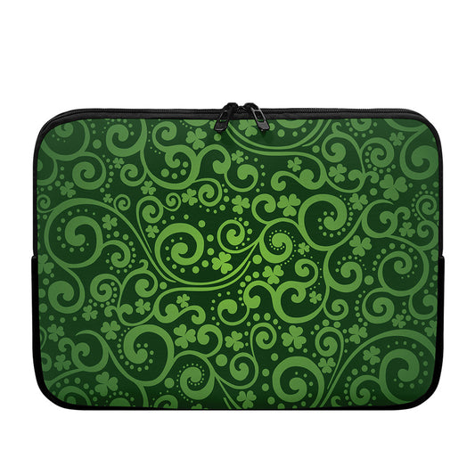 Green Irish Saint Patrick's Day Print Laptop Sleeve