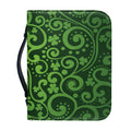 Green Irish Saint Patrick's Day Print Leather Bible Cover