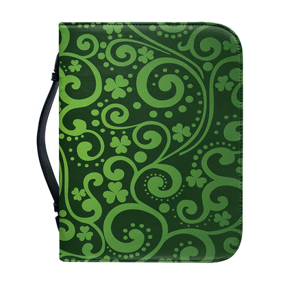 Green Irish Saint Patrick's Day Print Leather Bible Cover