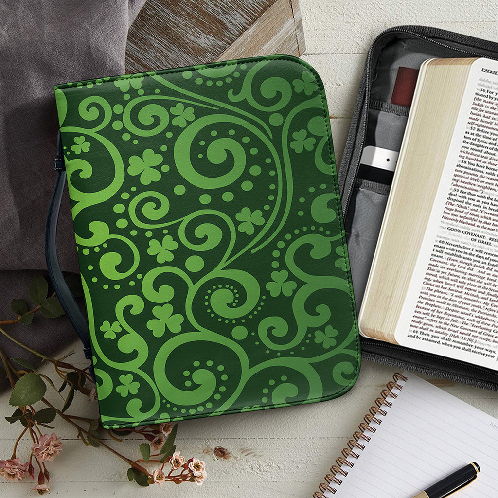 Green Irish Saint Patrick's Day Print Leather Bible Cover