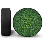 Green Irish Saint Patrick's Day Print Leather Spare Tire Cover