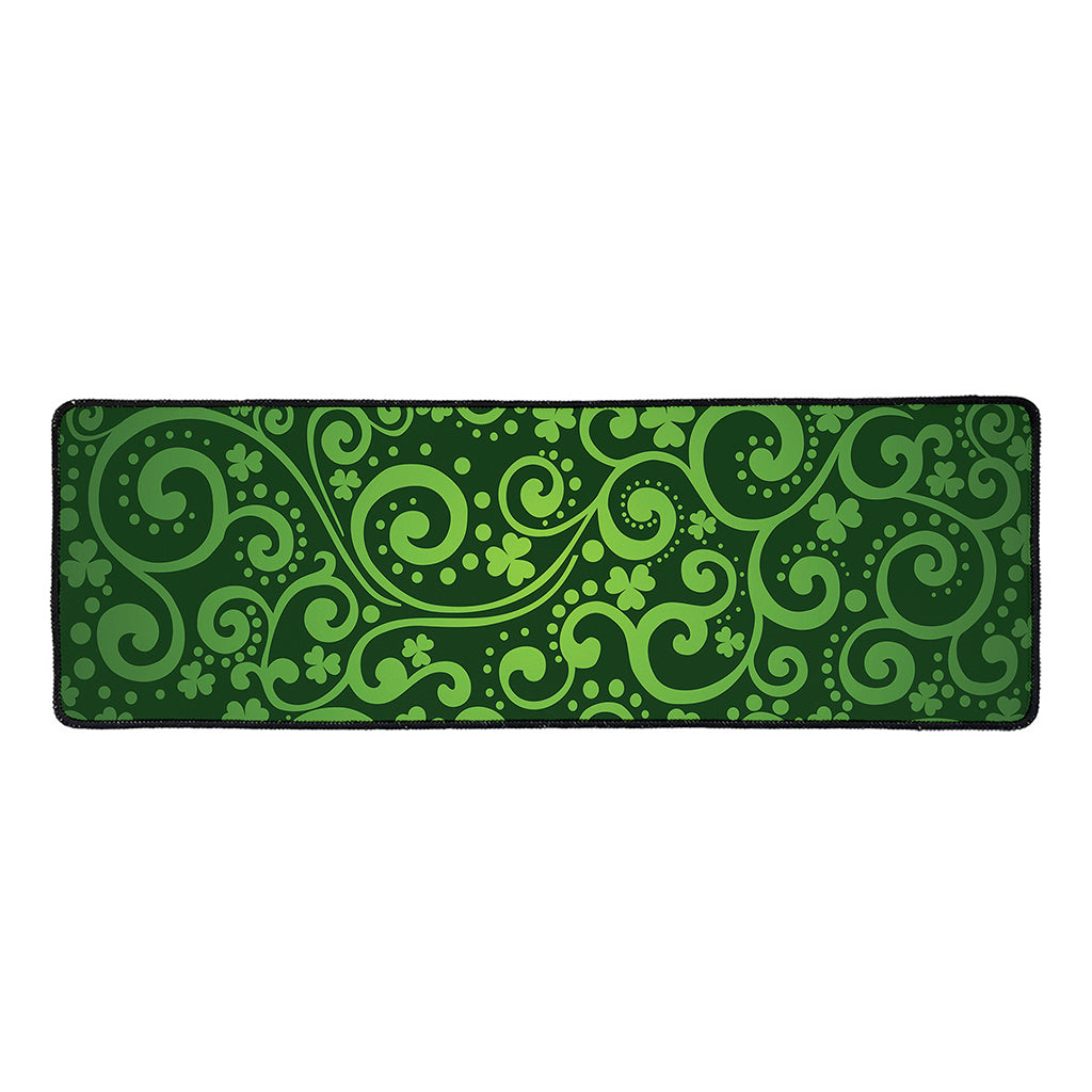 Green Irish Saint Patrick's Day Print Long Kitchen Mat