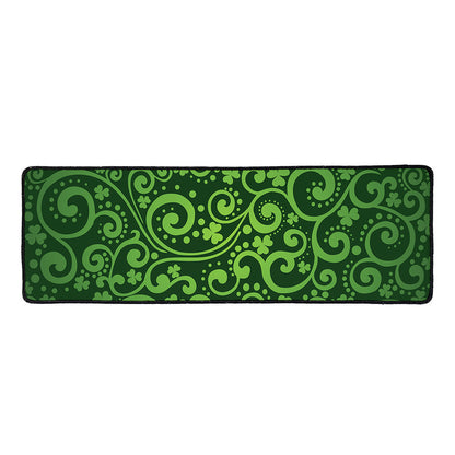 Green Irish Saint Patrick's Day Print Long Kitchen Mat