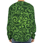 Green Irish Saint Patrick's Day Print Long Sleeve Baseball Jersey