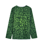 Green Irish Saint Patrick's Day Print Long Sleeve Short Coat