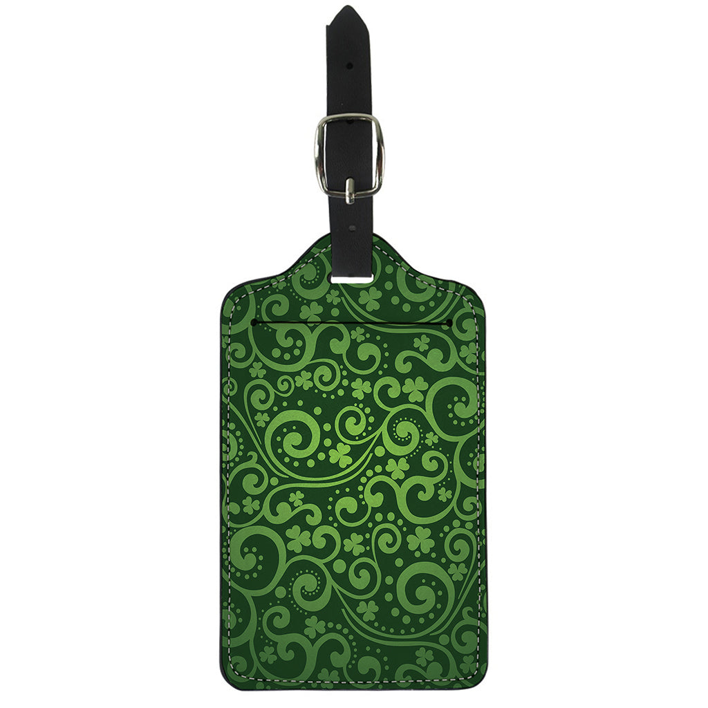 Green Irish Saint Patrick's Day Print Luggage Tag