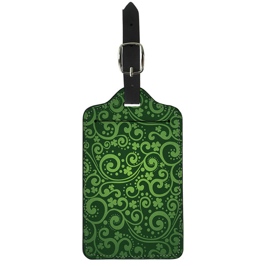 Green Irish Saint Patrick's Day Print Luggage Tag