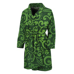 Green Irish Saint Patrick's Day Print Men's Bathrobe