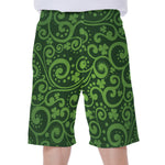 Green Irish Saint Patrick's Day Print Men's Beach Shorts