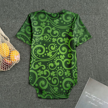 Green Irish Saint Patrick's Day Print Men's Bodysuit