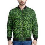 Green Irish Saint Patrick's Day Print Men's Bomber Jacket