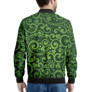 Green Irish Saint Patrick's Day Print Men's Bomber Jacket