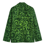 Green Irish Saint Patrick's Day Print Men's Cotton Blazer
