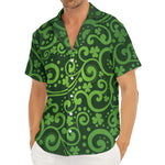 Green Irish Saint Patrick's Day Print Men's Deep V-Neck Shirt