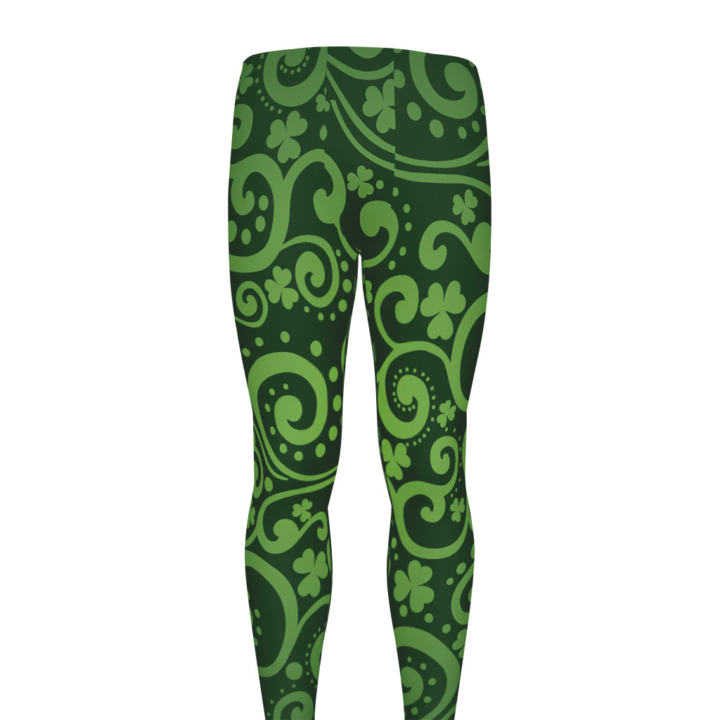 Green Irish Saint Patrick's Day Print Men's leggings