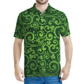 Green Irish Saint Patrick's Day Print Men's Polo Shirt