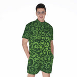 Green Irish Saint Patrick's Day Print Men's Rompers