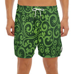 Green Irish Saint Patrick's Day Print Men's Split Running Shorts