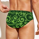 Green Irish Saint Patrick's Day Print Men's Swim Briefs