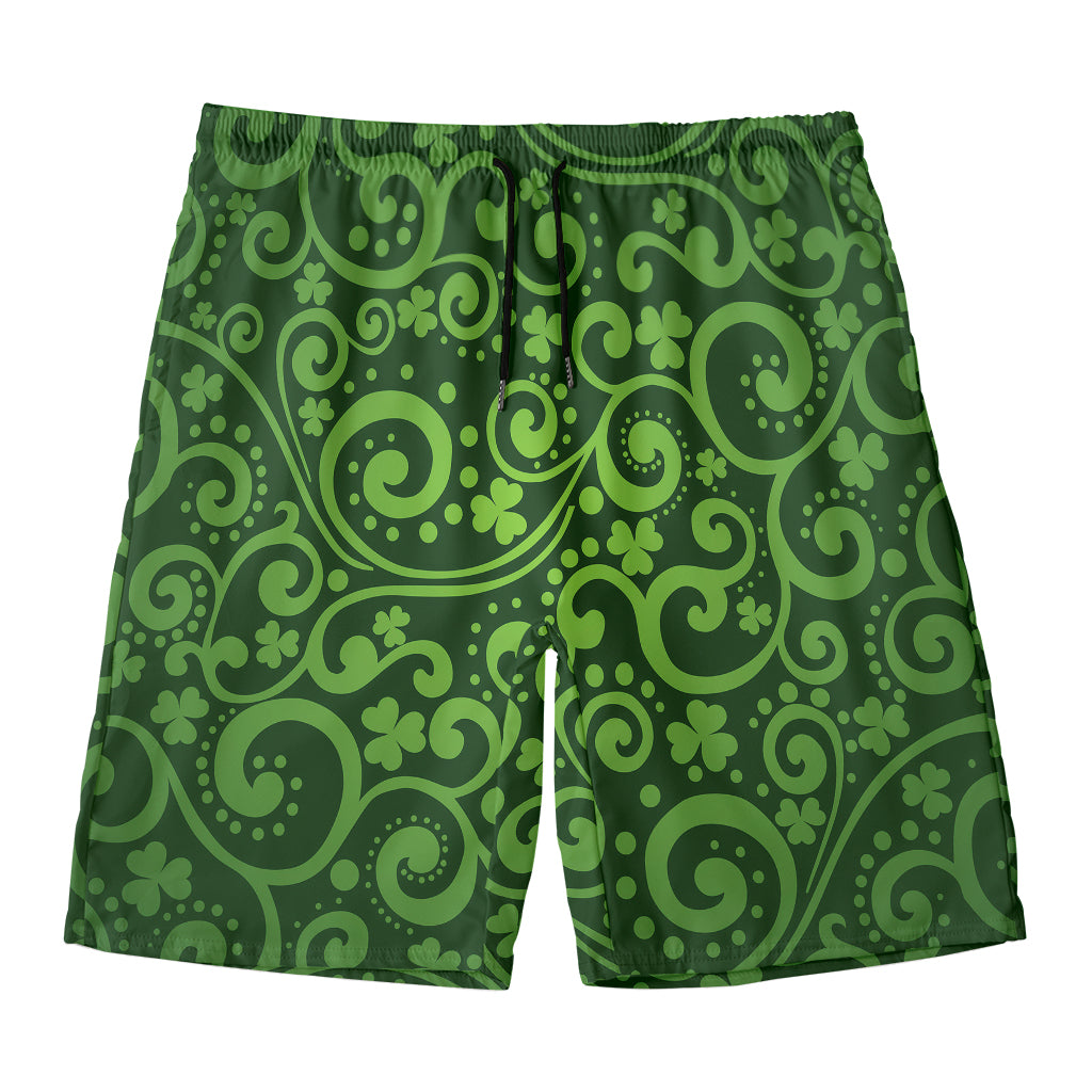 Green Irish Saint Patrick's Day Print Men's Swim Trunks