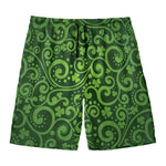 Green Irish Saint Patrick's Day Print Men's Swim Trunks