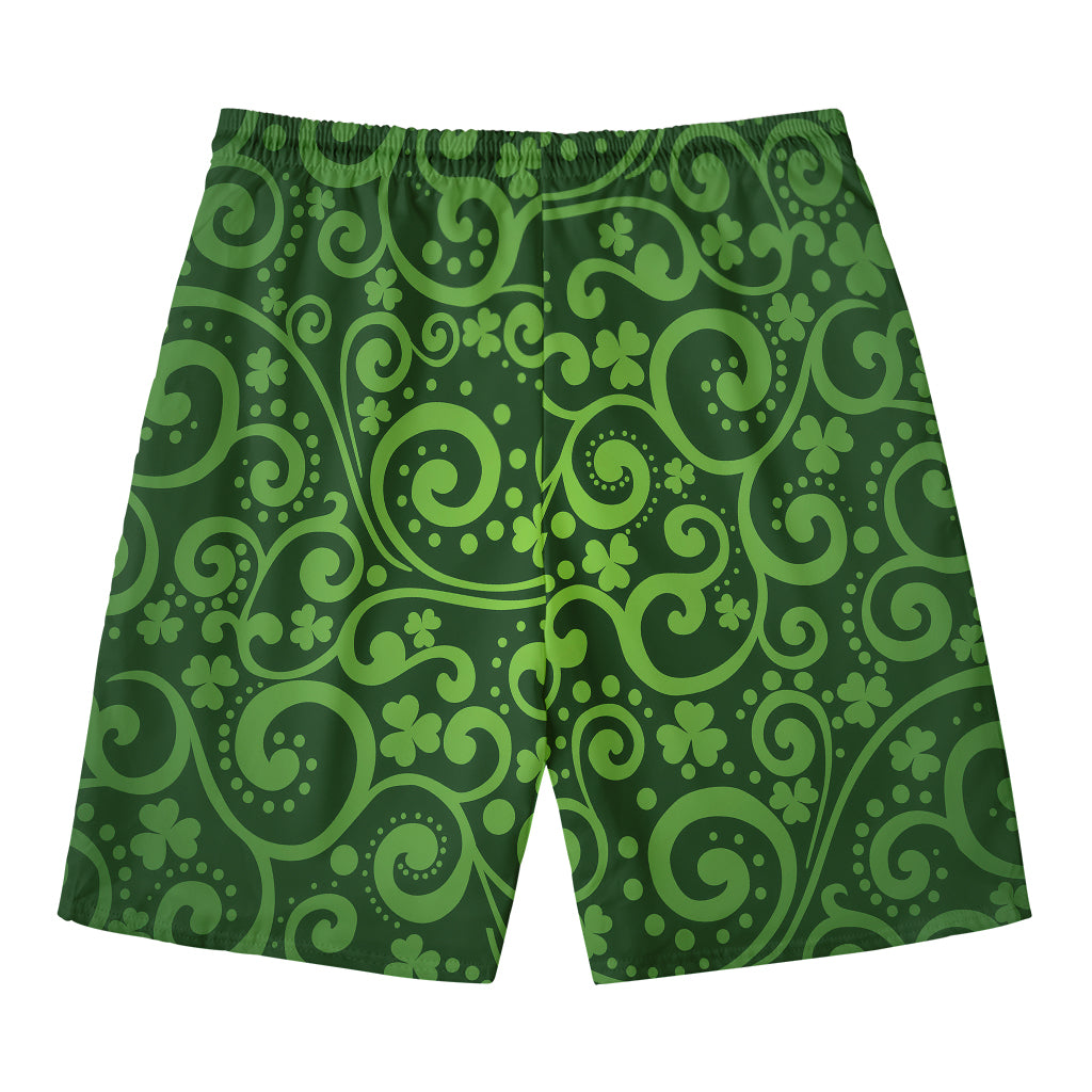 Green Irish Saint Patrick's Day Print Men's Swim Trunks