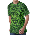 Green Irish Saint Patrick's Day Print Men's Velvet T-Shirt