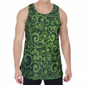 Green Irish Saint Patrick's Day Print Men's Velvet Tank Top