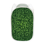 Green Irish Saint Patrick's Day Print Mesh Laundry Hamper