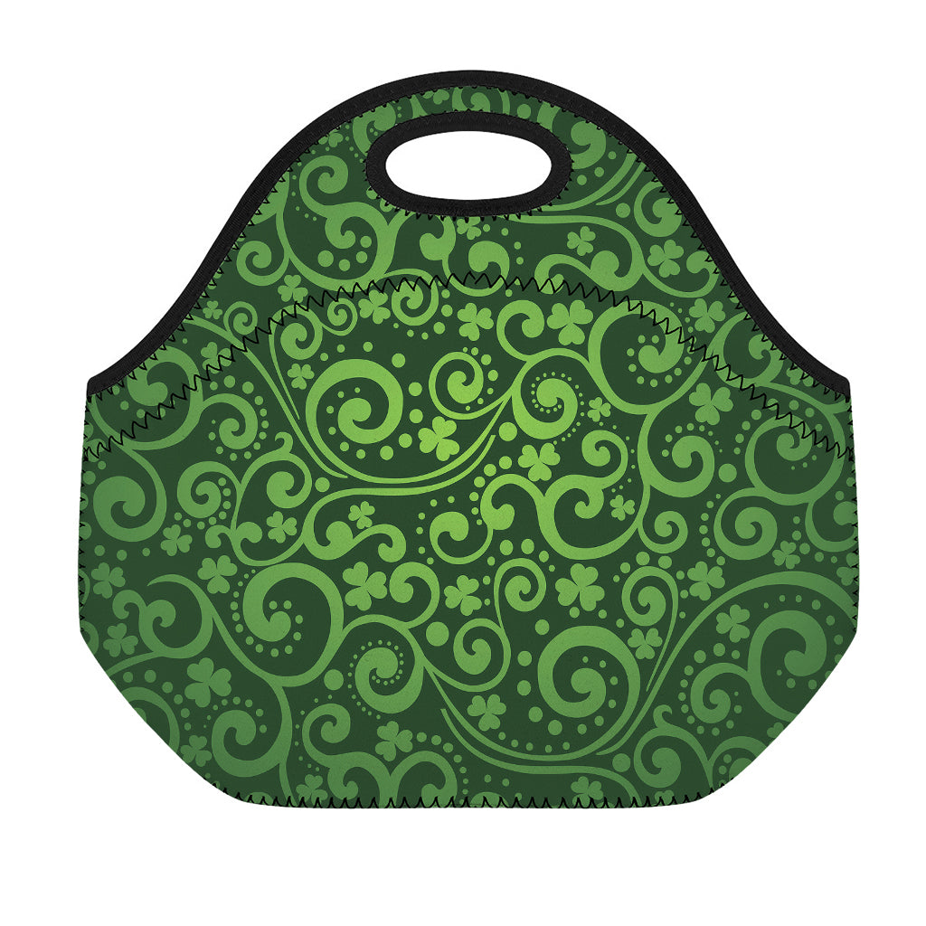 Green Irish Saint Patrick's Day Print Neoprene Lunch Bag